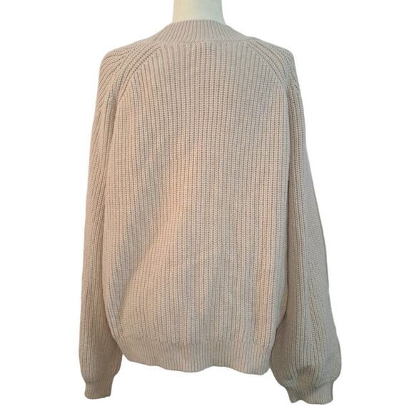 BP Women's Chunky Knit Mock Neck Oatmeal Sweater Pullover Long Sleeve XL - Picture 6 of 8